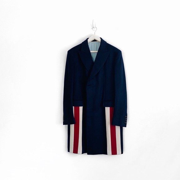Gucci Stripe-trimmed Cashmere And Wool-blend Coat - Picture 5 of 15